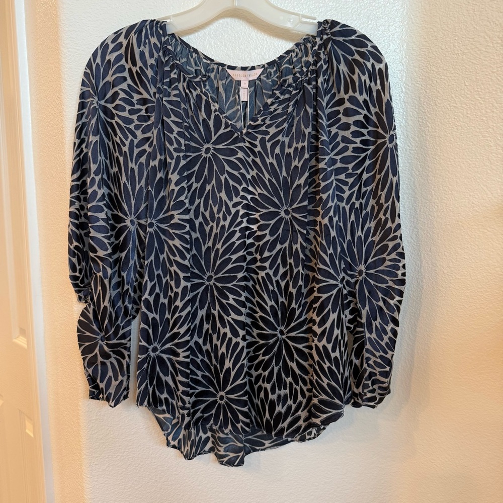 Rebecca Taylor Floral Print Women's Top